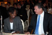Rama Yade, Secrétaire d’Etat chargée des Affaires étrangères et des droits de l’Homme et Haim Ramon, Vice-Premier Ministre israélien